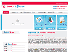 Tablet Screenshot of gurukulsoftwares.com